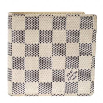 Pre Owned Louis Vuitton Damier Azur Canvas Marco Wallet