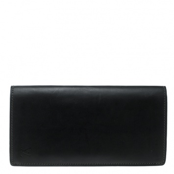 Pre Owned Louis Vuitton Black Leather Brazza Wallet