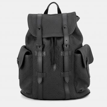 مملوكة مسبقًا Louis Vuitton Christopher Pm Black Monogram Taurillon Leather Backpack Bag