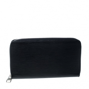 Pre Owned Louis Vuitton Black Epi Leather Zippy Organizer Wallet
