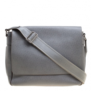 Pre Owned Louis Vuitton Grey Taiga Leather Roman MM Bag