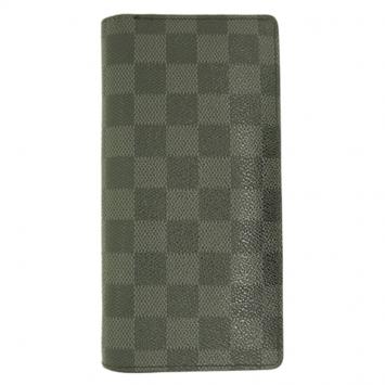 Pre Owned Louis Vuitton Damier Graphite Canvas Brazza Wallet