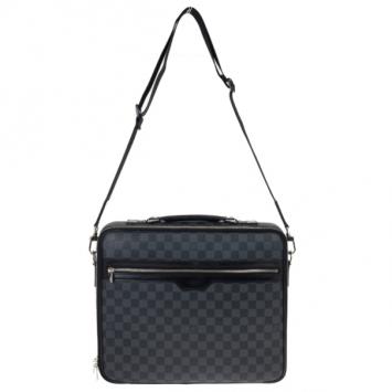 Pre Owned Louis Vuitton Black Damier Ebene Canvas Steeve Messenger