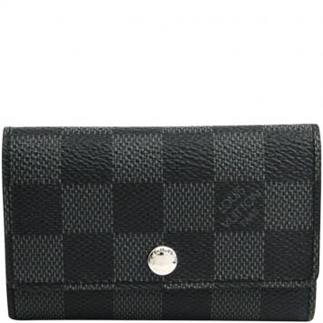 Pre Owned Louis Vuitton Damier Graphite Canvas 6 Key Holder