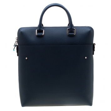Pre Owned Louis Vuitton Blue Taiga Leather Grigori Bag