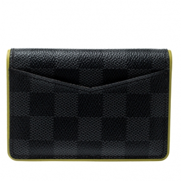 Pre Owned Louis Vuitton Yellow Damier Graphite Canvas Pocket Organizer