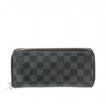 Pre Owned Louis Vuitton Damier Graphite Canvas Vertical Zippy Wallet