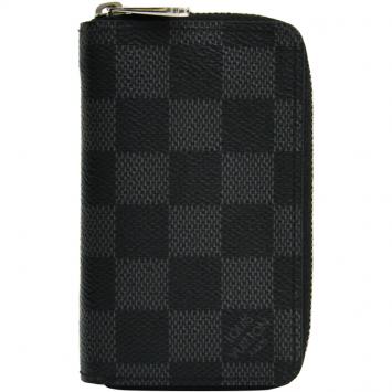 Pre Owned Louis Vuitton Damier Graphite Canvas Vertical Zippy Coin Purse 