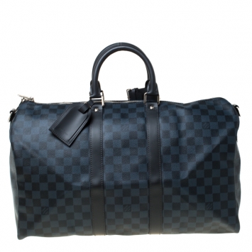 Pre Owned Louis Vuitton Damier Graphite Canvas Keepall Bandouliere 45