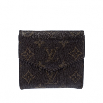 Pre Owned Louis Vuitton Monogram Canvas Vintage Flap Compact Wallet