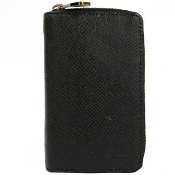 Pre Owned Louis Vuitton Noir Taiga Leather Vertical Zippy Coin Purse