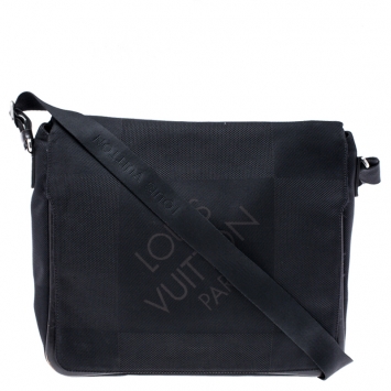 Pre Owned Louis Vuitton Black Damier Geant Canvas Messenger Bag