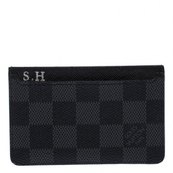 مملوكة مسبقًا Louis Vuitton Damier Graphite Canvas Neo Porte Cardholder