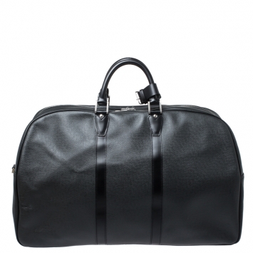 Pre Owned Louis Vuitton Black Taiga Leather Helanga 1 Poche Travel Bag
