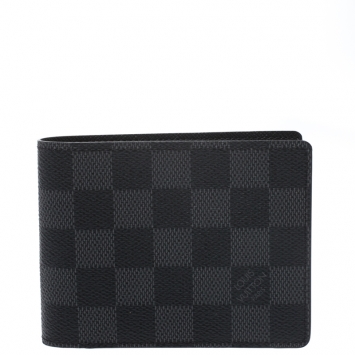 Pre Owned Louis Vuitton Damier Graphite Canvas Multiple Bifold Wallet