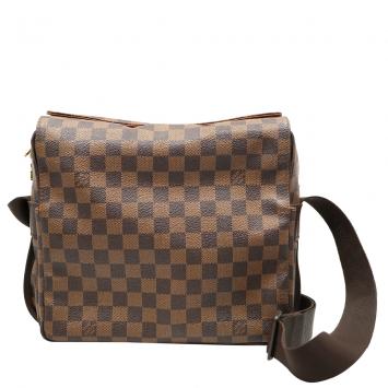 Pre Owned Louis Vuitton Damier Ebene Naviglio Messenger Bag 