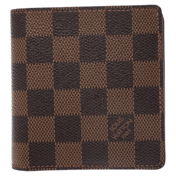 Pre Owned Louis Vuitton Brown Damier Canvas Bifold Wallet 
