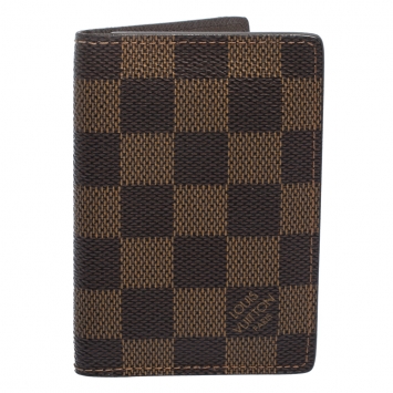 Pre Owned Louis Vuitton Damier Canvas Bifold Card Holder