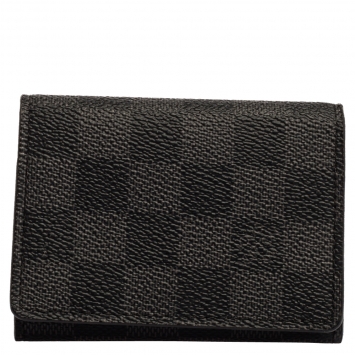 Pre Owned Louis Vuitton Damier Graphite Canvas Enveloppe Carte de Visite Card Holder 