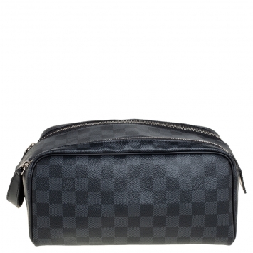 Pre Owned Louis Vuitton Damier Graphite Toilet Dopp Kit Pouch