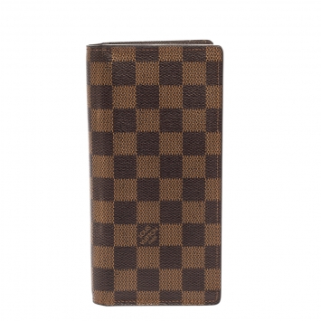 Pre Owned Louis Vuitton Damier Ebene Canvas Brazza Wallet