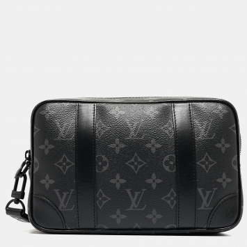 Pre Owned Louis Vuitton Monogram Eclipse Canvas Kasai Pochette