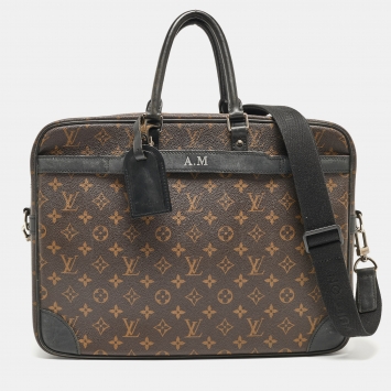 Pre Owned Louis Vuitton Monogram Macassar Canvas Porte-Documents Voyage Bag