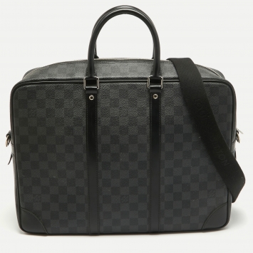 Pre Owned Louis Vuitton Damier Graphite Canvas Porte Documents Voyage GM Briefcase
