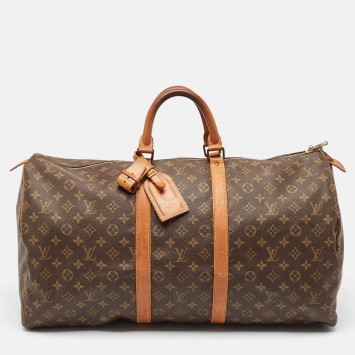 Pre Owned Louis Vuitton Monogram Canvas Keepall 55 Bag