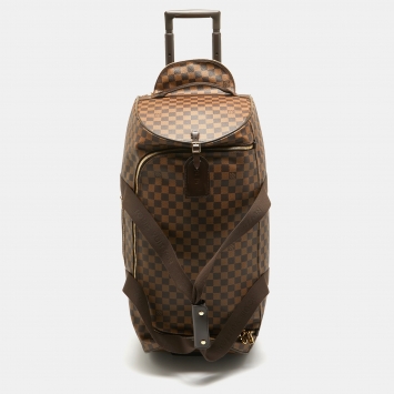 Pre Owned Louis Vuitton Damier Ebene Canvas Neo Eole 65 Rolling Duffle Bag