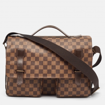 Pre Owned Louis Vuitton Damier Ebene Canvas Broadway Messenger Bag