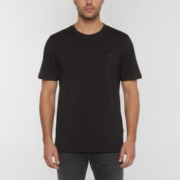 Pre Owned Louis Vuitton Black Logo Embroidered Jersey T-Shirt XXL