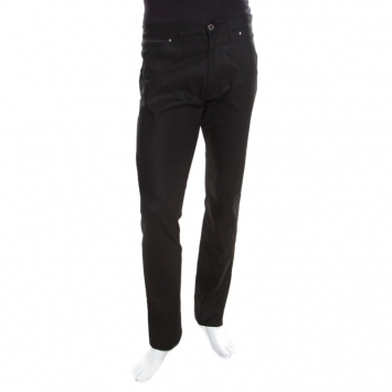 Pre Owned Louis Vuitton Black Stretch Denim Straight Fit Jeans M
