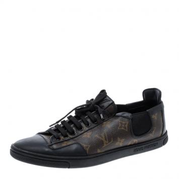 Pre Owned Louis Vuitton Brown Monogram Canvas Slalom Low Top Sneakers Size 42