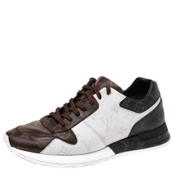 Pre Owned Louis Vuitton Monogram Coated Canvas Run Away Sneakers Size 42