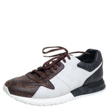 Pre Owned Louis Vuitton Tricolor Monogram Run Away Low Top Sneakers Size 44