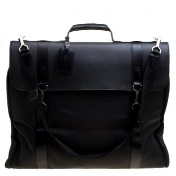 Pre Owned Louis Vuitton Green Taiga Leather and Nylon Garment Bag