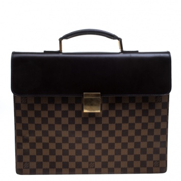 Pre Owned Louis Vuitton Damier Ebene Canvas Altona Briefcase GM