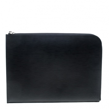 Pre Owned Louis Vuitton Black Epi Leather Poche Documents Portfolio Case
