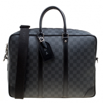 Pre Owned Louis Vuitton Damier Graphite Canvas Porte Documnets Voyage GM Bag