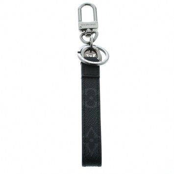 Pre Owned Louis Vuitton Monogram Eclipse Grey Canvas Bag Charm / Key Holder