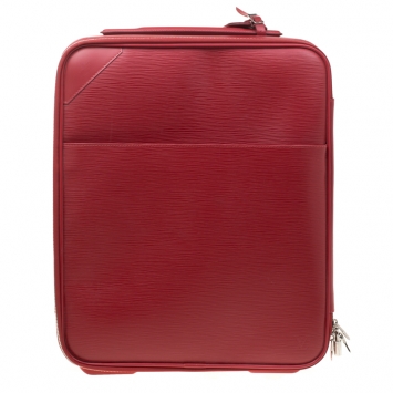 Pre Owned Louis Vuitton Red Epi Leather Pegase 45 Business Luggage