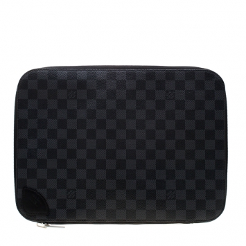 Pre Owned Louis Vuitton Damier Graphite Canvas Horizon Laptop Sleeve