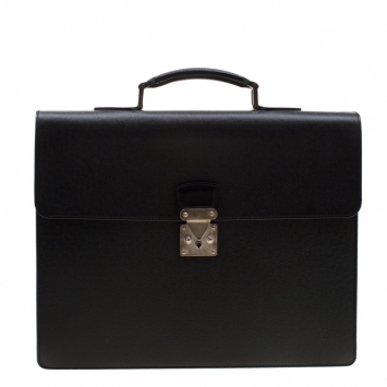 Pre Owned Louis Vuitton Black Taiga Leather Robusto 1 Compartment Briefcase