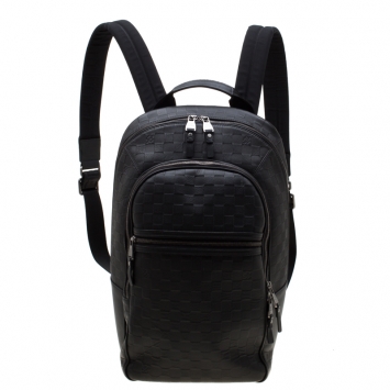 Pre Owned Louis Vuitton Black Damier Infini Leather Michael NM Backpack Bag