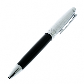 Pre Owned Maurice Lacroix Twist Action Resin Silver Tone Ballpoint Pen