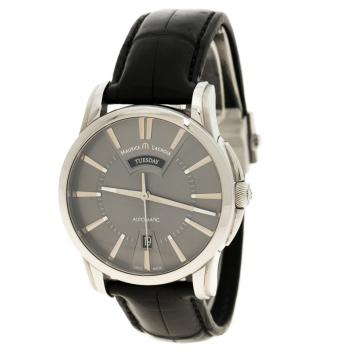 Pre Owned Maurice Lacroix Stainless Steel Pontos Day Date Automatic Men's Wristwatch 40MM