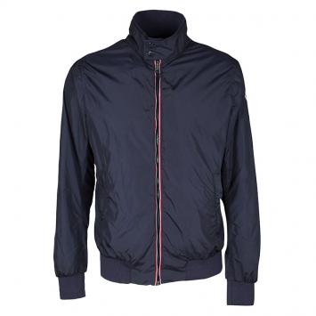 Pre Owned Moncler Navy Blue Contrast Trim Zip Front Darlan Windbreaker Jacket XL