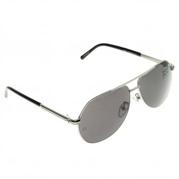 مملوكة مسبقًا Montblanc Black/Silver MB504T Aviator Sunglasses