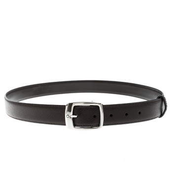 Pre Owned Montblanc Dark Brown Leather Classic Line Belt 120cm